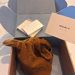 Merit Cosmetics Bag and Cardholder with Blotting Paper